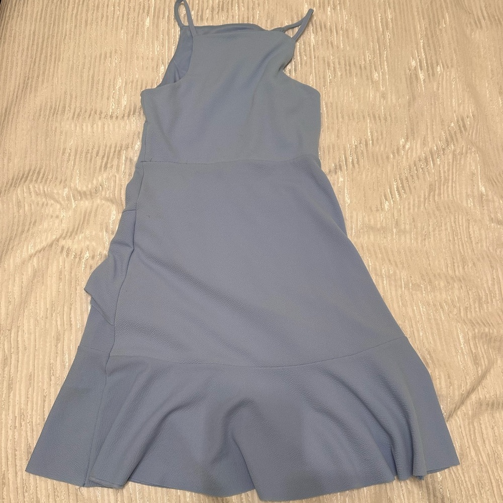 New Look from ASOS Light Blue Ruffle Mini Dress - Picture 3 of 4